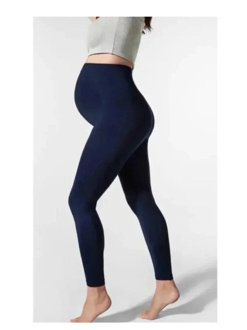 NWT ✨ Blanqi Everyday Maternity Belly Support Leggings Navy Blue Small